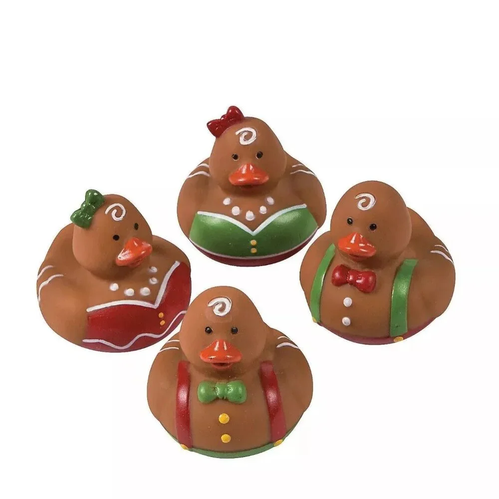 12 ~ Gingerbread Rubber Duckies ~ Christmas Party Favors ~ Cruise Ducks Jeep